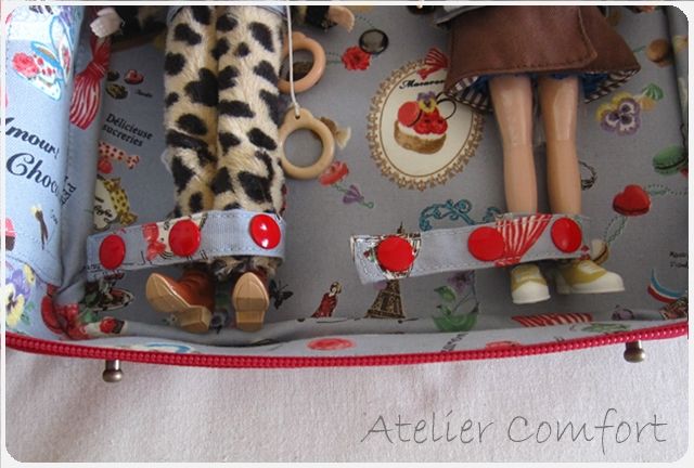 お人形のキャリーバッグのご注文♪6：完成…内側機能紹介 | Atelier 