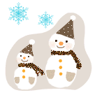 イラスト　雪だるま　snowman013