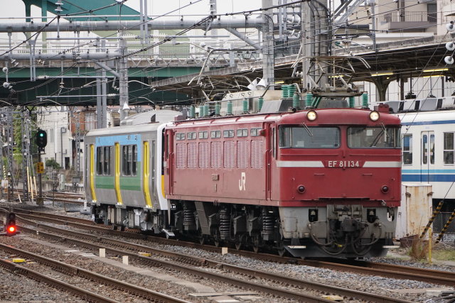 EF64 1001牽引旧客&EF81 80牽引カシオペア試運転3