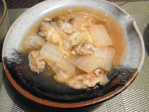 手料理141231牡蠣と白菜