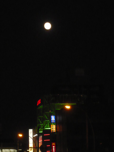 中天の月