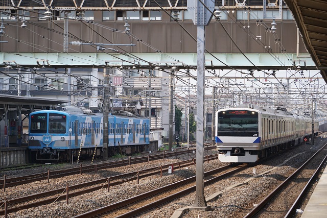 流山電鉄5000形「流馬」さようなら運転 & EF81 95水戸チキ工臨 送り込み2