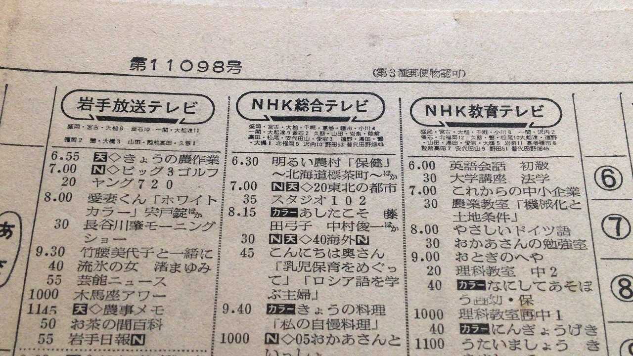 昭和43年 1968年 6月19日 岩手日報テレビ ラジオ欄 ひとりごと程度のラジオ生活ブログ 楽天ブログ