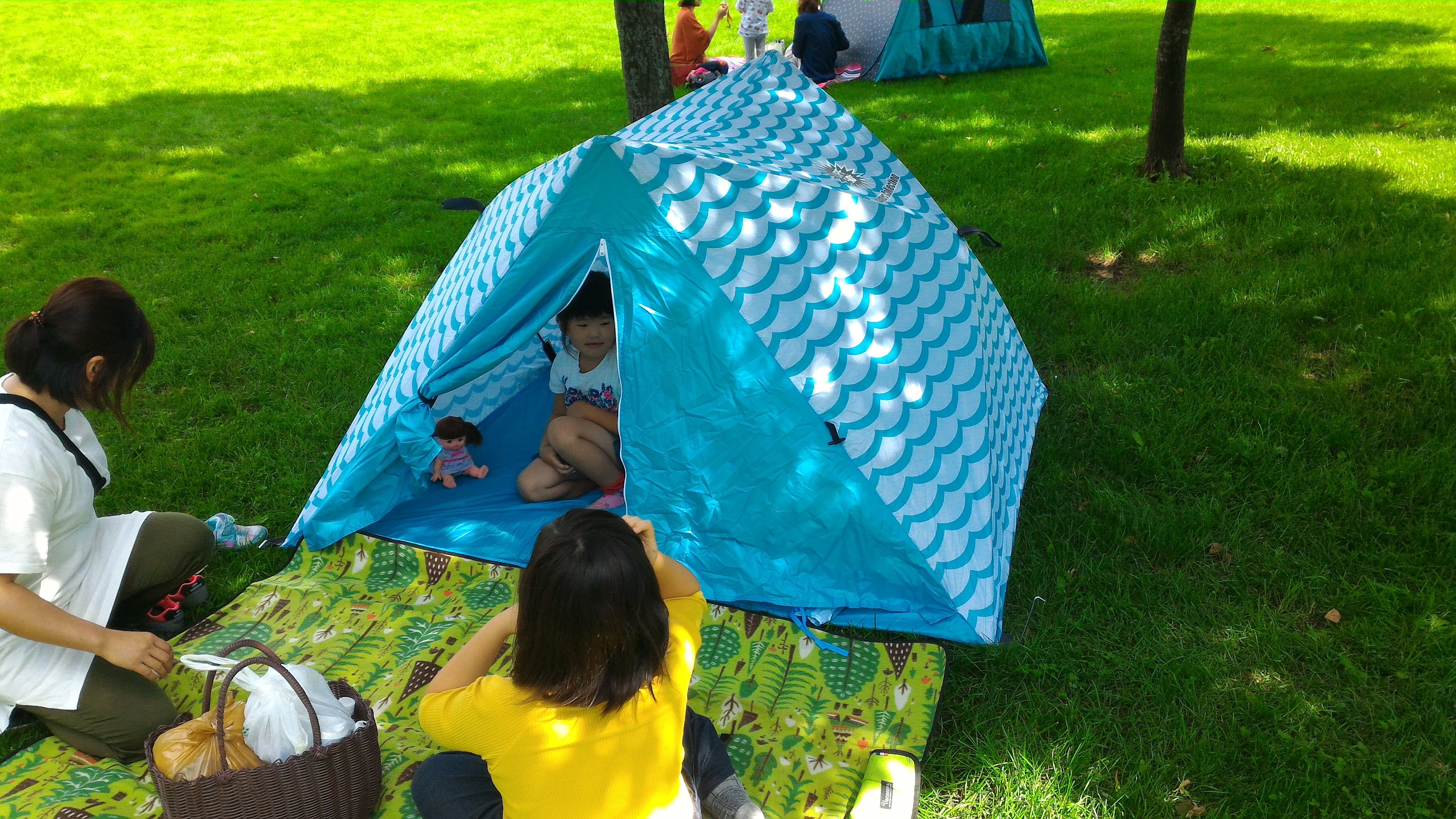 パッとサッとテントやっと使いました！ | 札幌発 子育てしながらのパパの雑記録 - 楽天ブログ