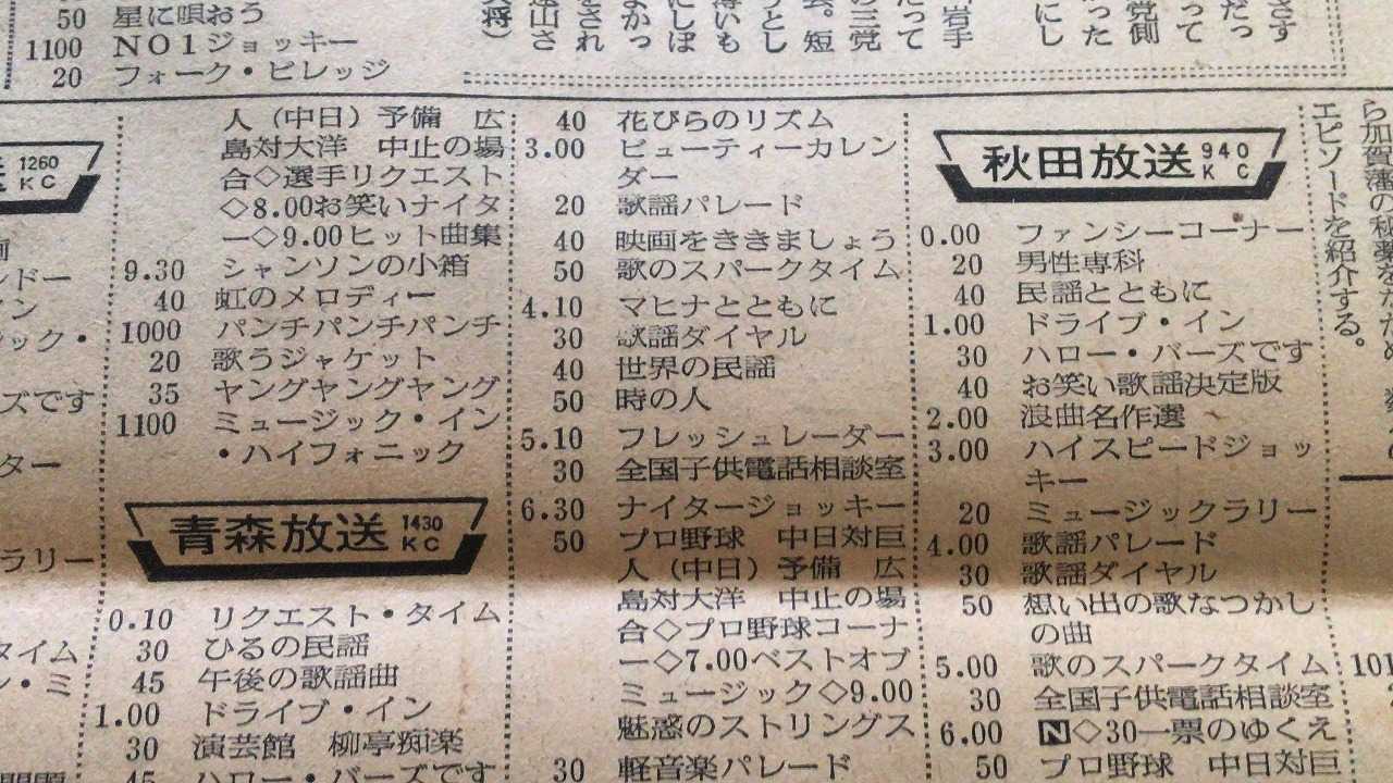 昭和43年 1968年 6月19日 岩手日報テレビ ラジオ欄 ひとりごと程度のラジオ生活ブログ 楽天ブログ