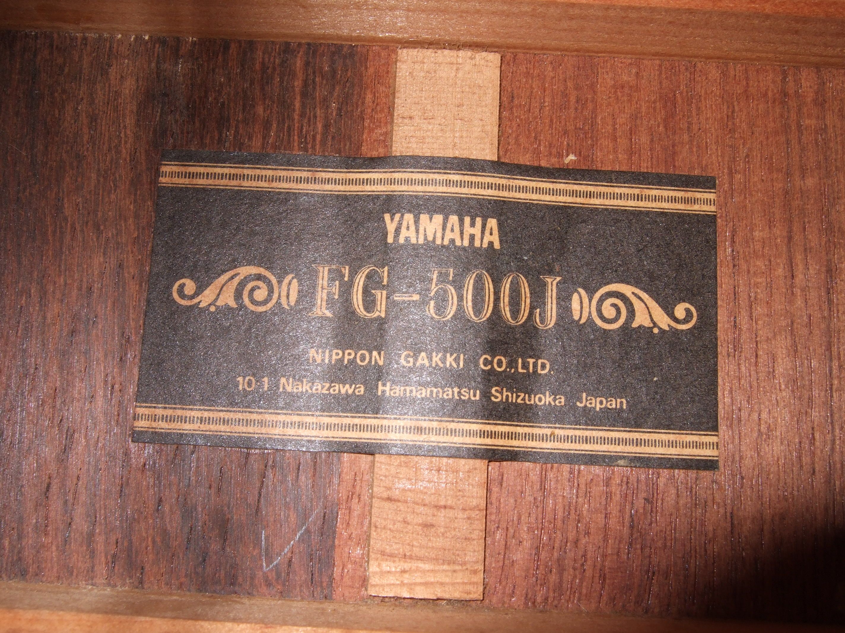 YAMAHA FG500J 黒ラベル-