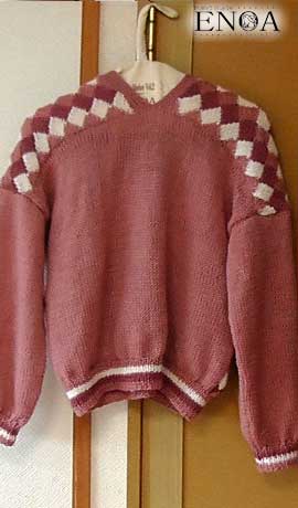 バスケット編みのカーディガン