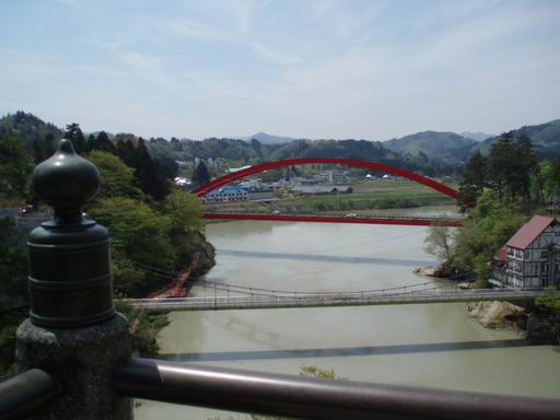 円蔵寺からの只見川の眺め