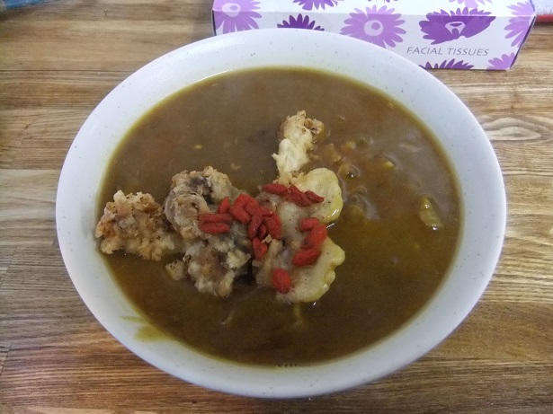 一由そば＠日暮里のカレーそば＋クコの実ゲソ１