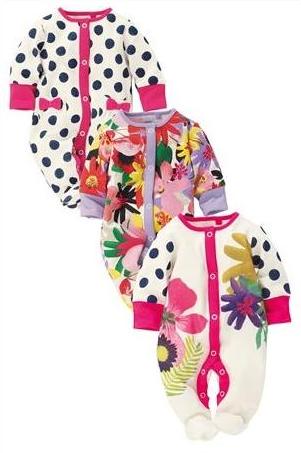 Tropical Floral Sleepsuits Three Pack.jpg