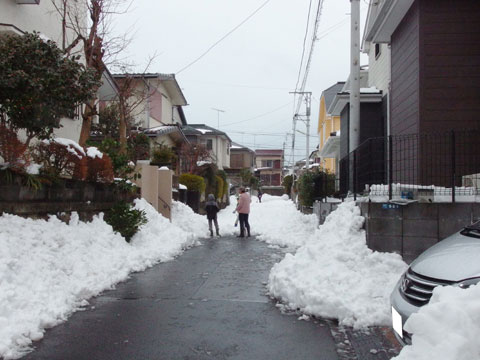 除雪作業中