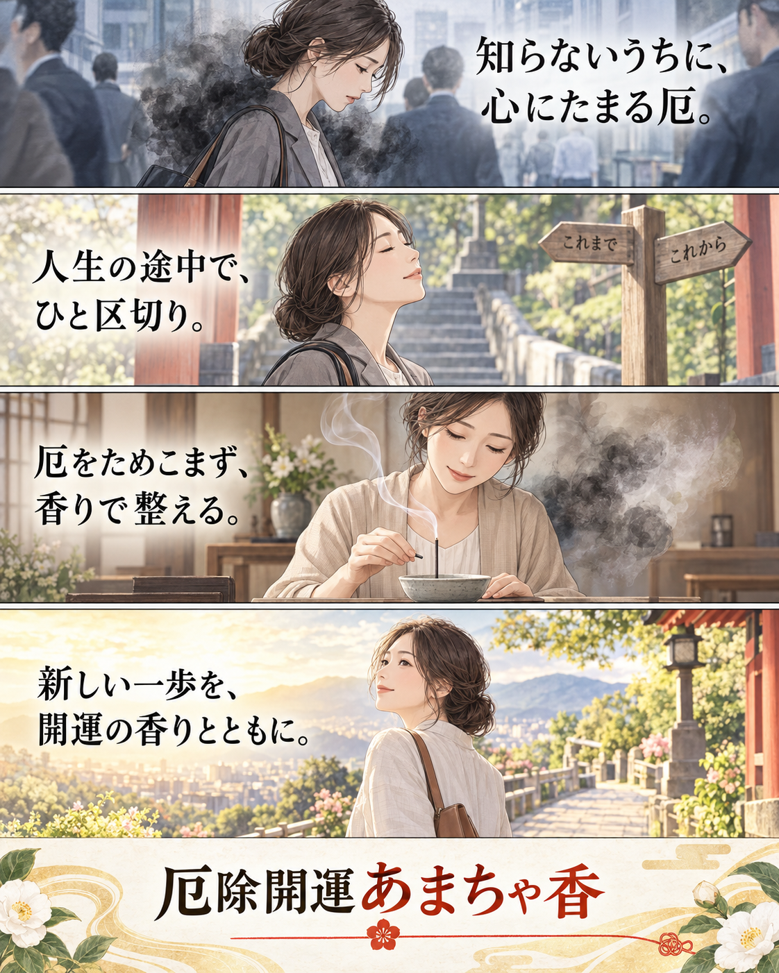 人生は、途中からでも選びなおせる。浄化のお香おすすめ厄除開運あまちゃ香