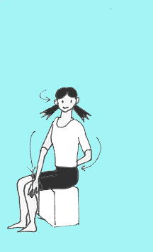 椅子でねじりのポーズ