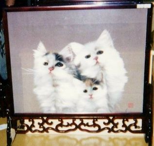 中国蘇州の両面刺繍の猫 | ひまひまねこさんのきまぐれさらだ（猫