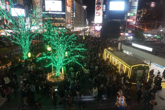 渋谷 東急5000系 クリスマス イルミネ－ション2