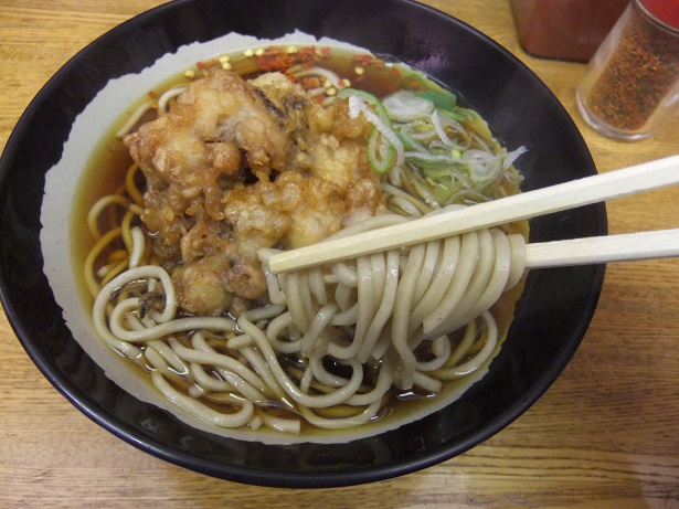 六文そば昌平橋店のイカゲソ天そば2