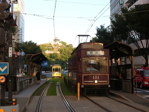 熊本市電　レトロ電車