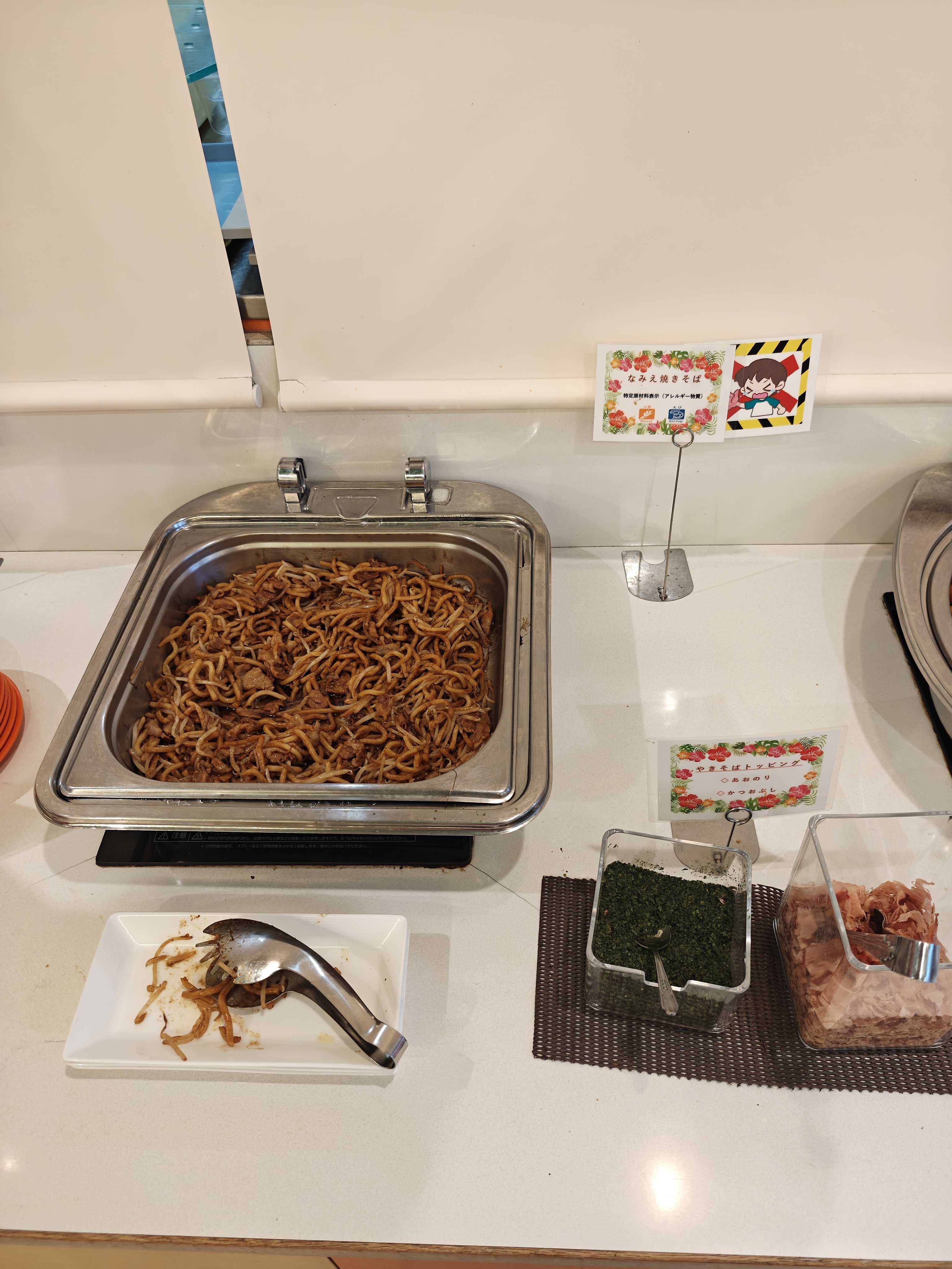 スパリゾートハワイアンズ　モノリスタワー 朝食ビュッフェ メニュー　なみえ焼きそば