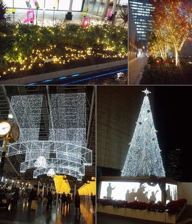 大阪駅ビルのイルミ