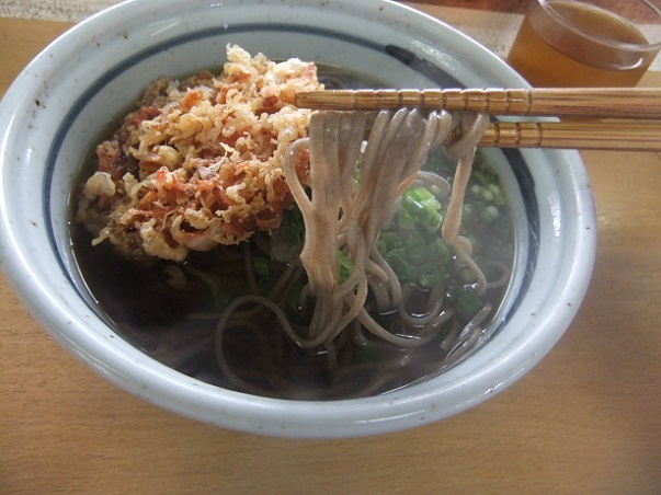 あずさ@原木の桜海老天ぷらそば2