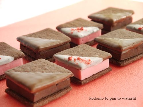 ストロベリーとチョコの生チョコクッキーサンド バレンタインデー 子どもとパンと私 楽天ブログ