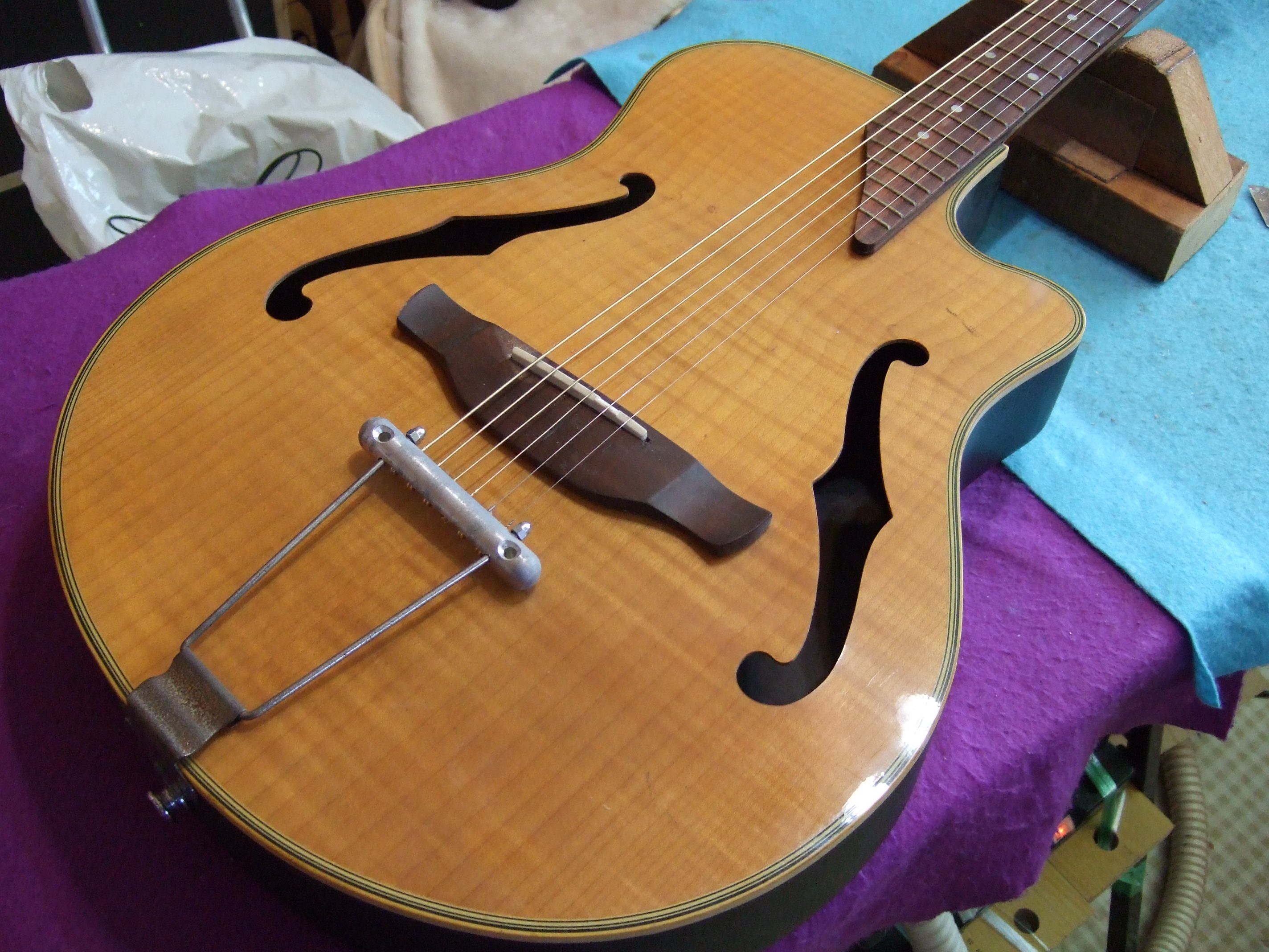 アーチトップ ギター用 クロームブランコ 6弦 テールピース