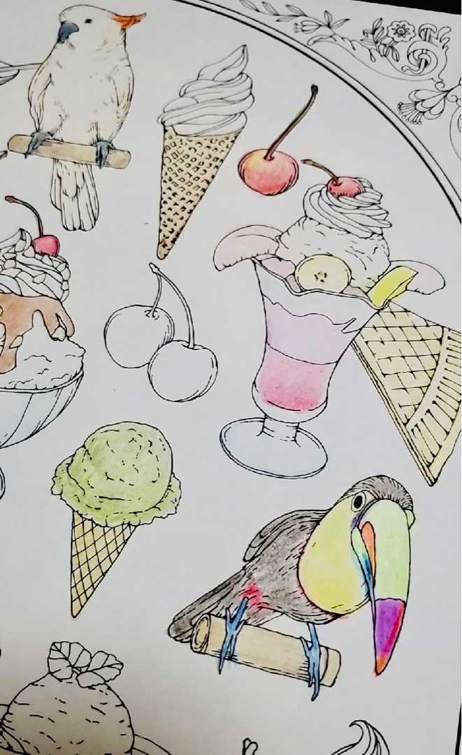 絵に描いた餅 しろまろんのこころ色ブログ 塗り絵と色鉛筆 楽天ブログ