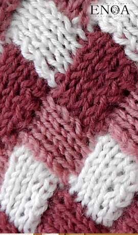 バスケット編みのカーディガン