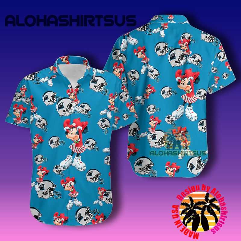 Skating Minnie Mouse Carolina Panthers Sapphire Hawaiian Shirt Fashion ...