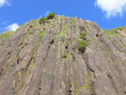 立岩を見上げる