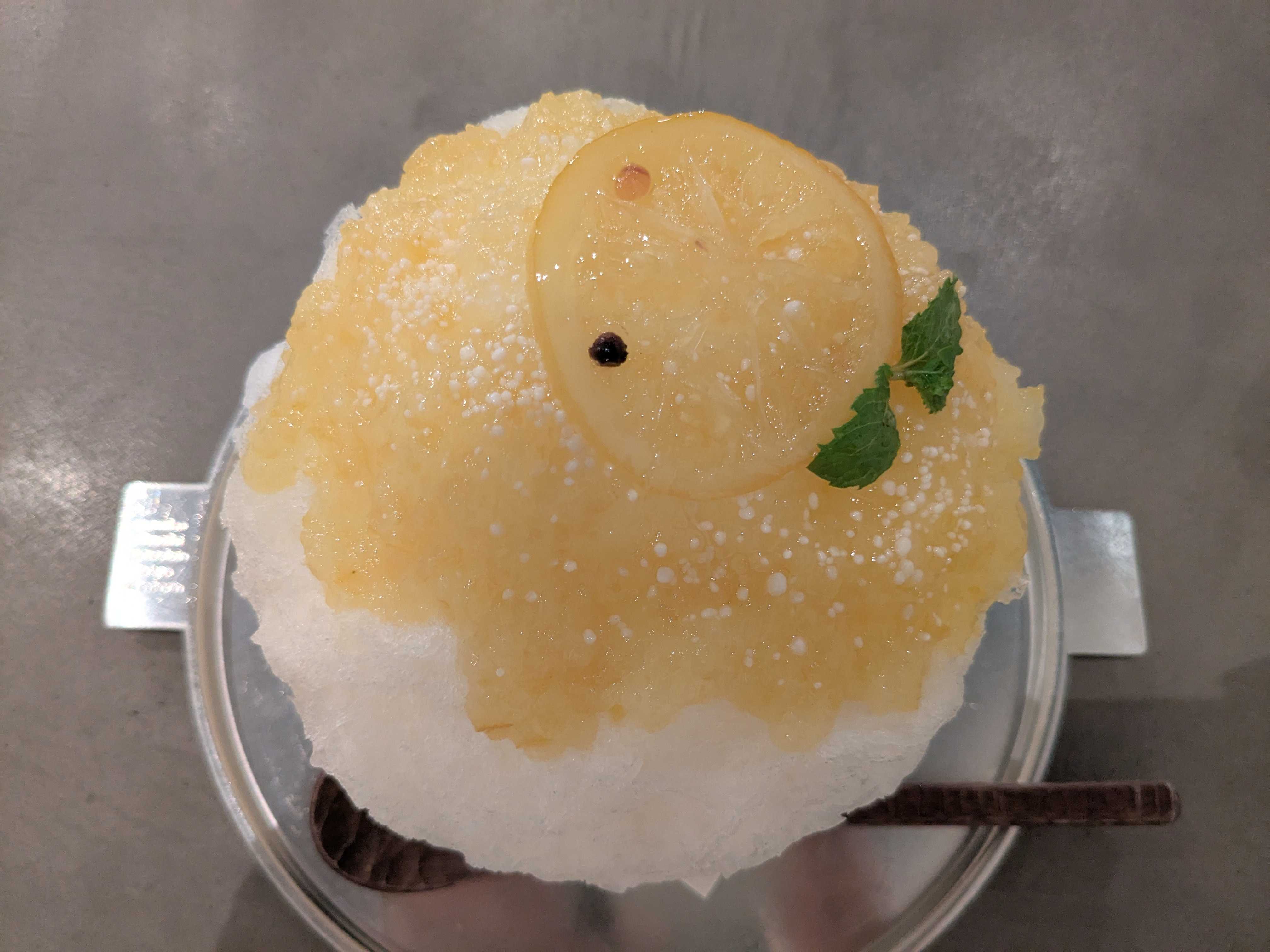 千葉県習志野市袖ケ浦 かき氷屋ユキシルシ ゼロド　和三盆レモン