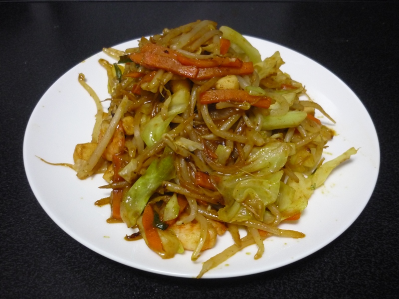 カレーペーストで野菜炒め