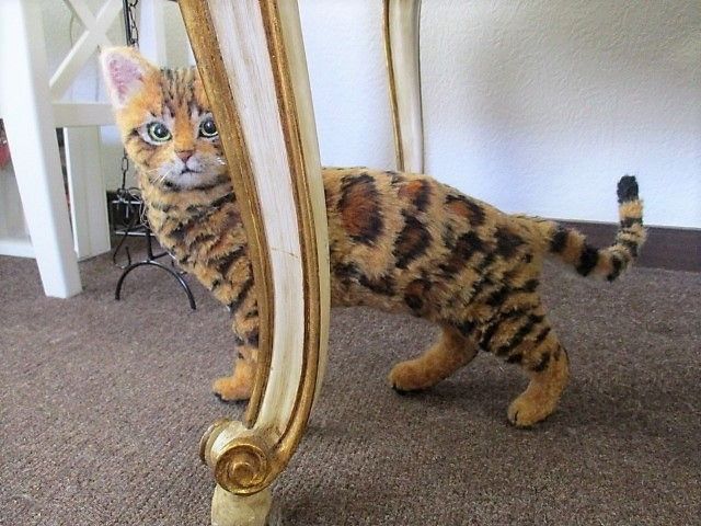 羊毛フェルトでベンガル猫ちゃん猫ちゃん作りました | *:.:*羊毛