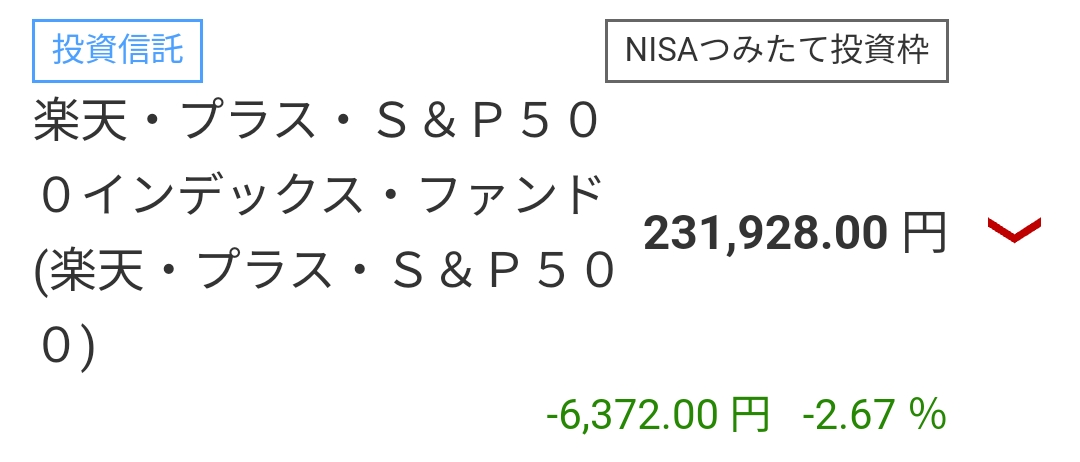 NISA資産が含み損に！】メインで買ってるSPLGまでマイナスに