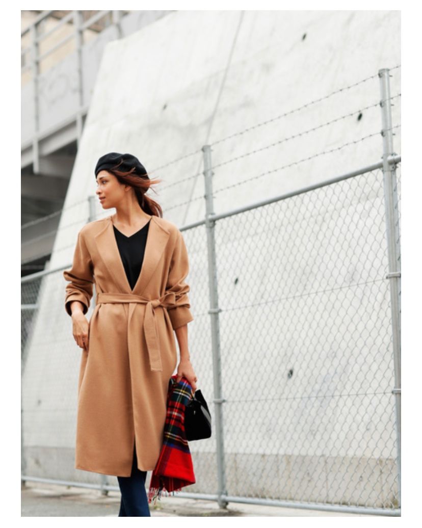 美品☆大草直子さん着 PLST ウールロングガウンコート｜ふ 