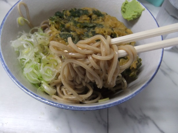 大和屋＠中延の冷やし春菊そば２