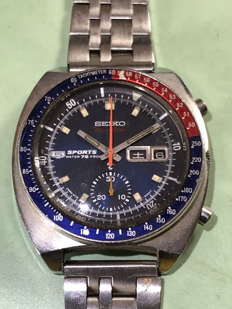 セイコー 6139-6000 スピードタイマー クロノグラフ ペプシベゼル 
