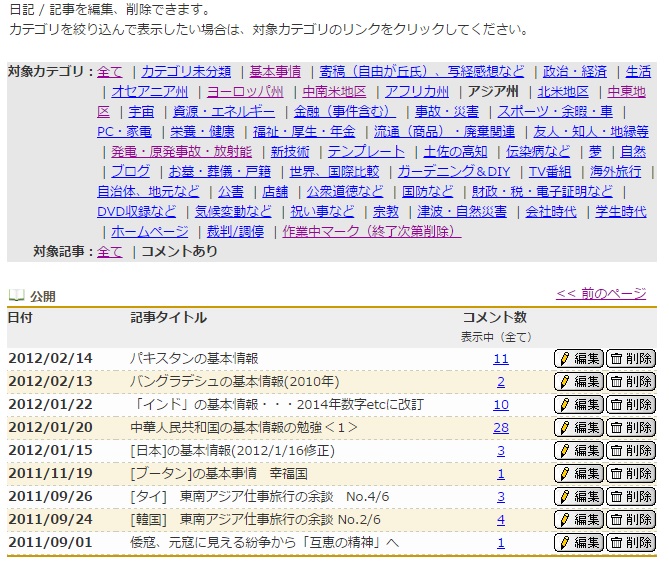 アジア州、コメントあり