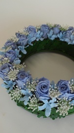 紫のケーキ調リース