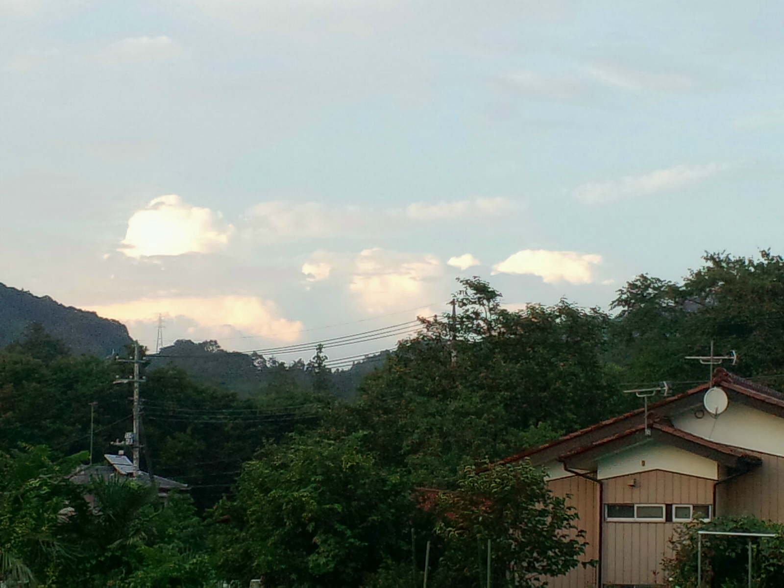 夕方の雲。