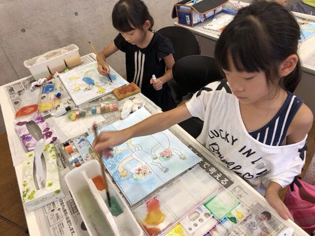 夏の絵と言えば 泳いでいるところ 苦手な絵が好きになる キッズ絵画アート教室 楽天ブログ