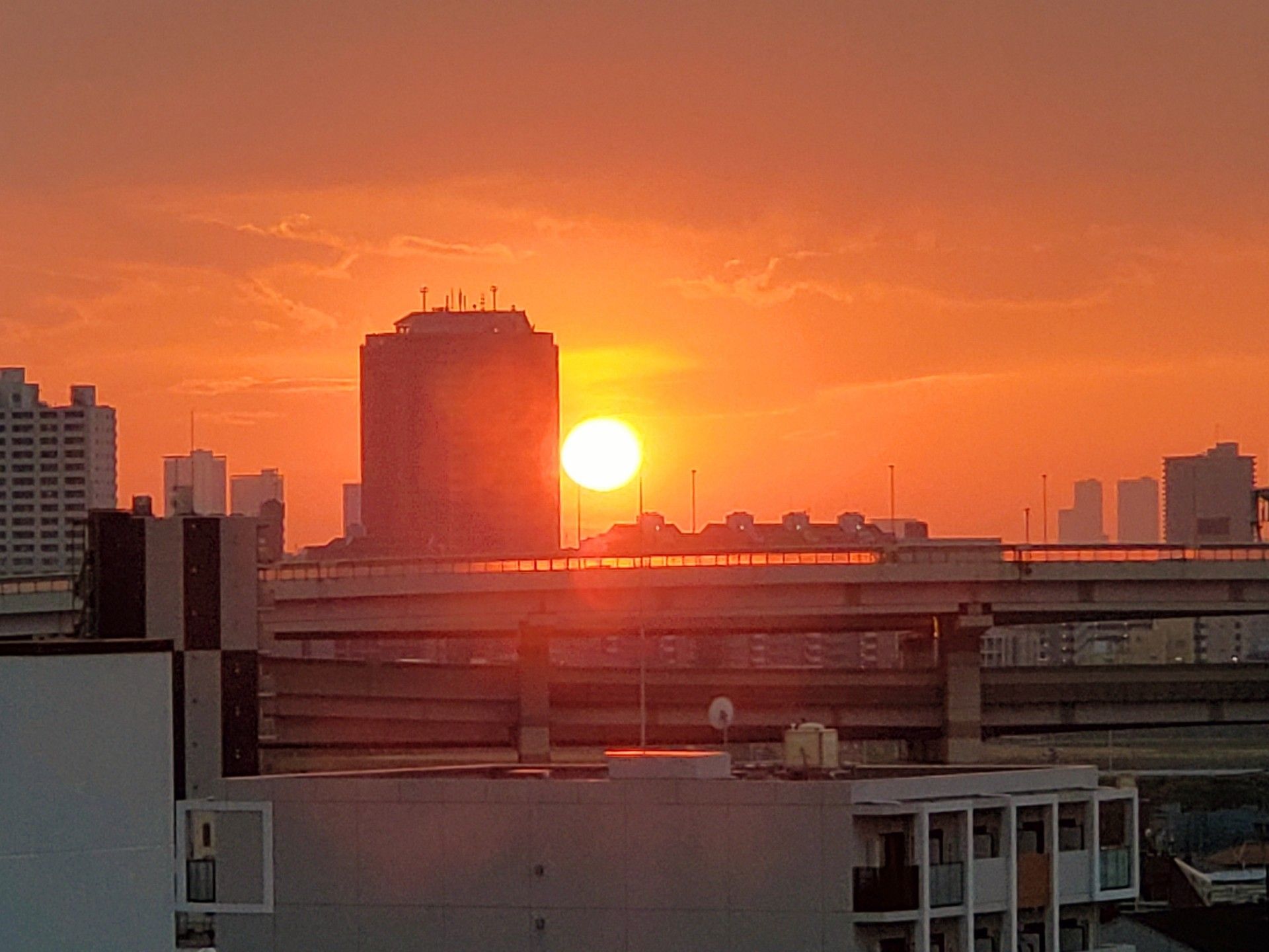 大きな夕日 アズの下町日和 楽天ブログ