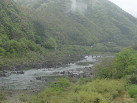 車窓から四万十川