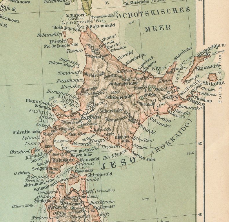 1900年初頭の日本地図 | かわいいアンティークポストカード