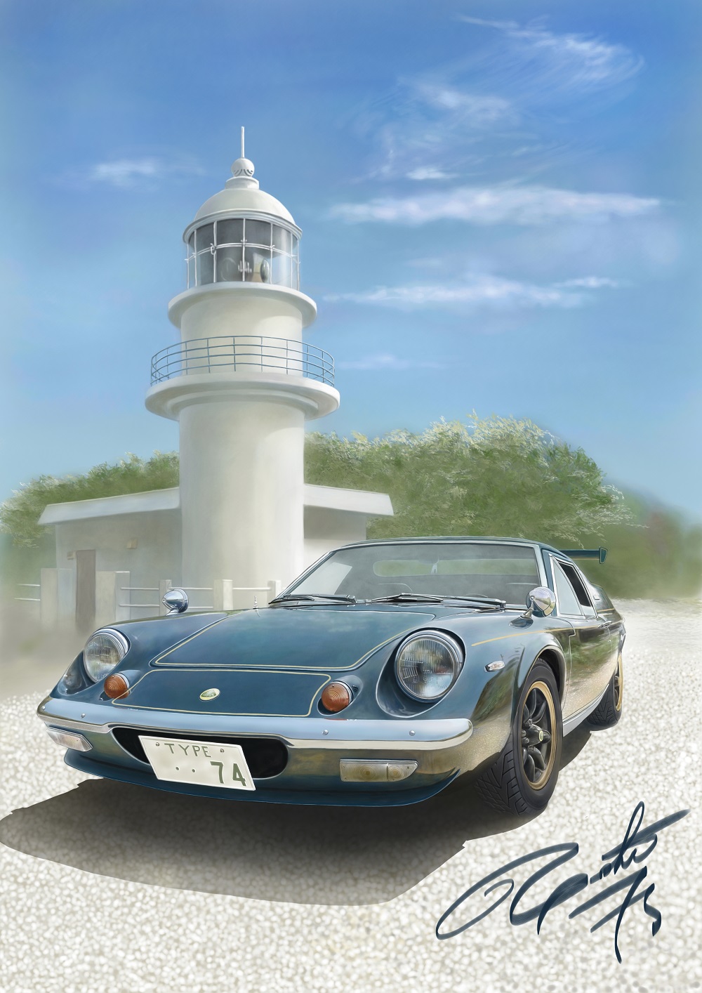 ロータス ヨーロッパ カーイラスト Car Illustration クルマの絵 楽天ブログ