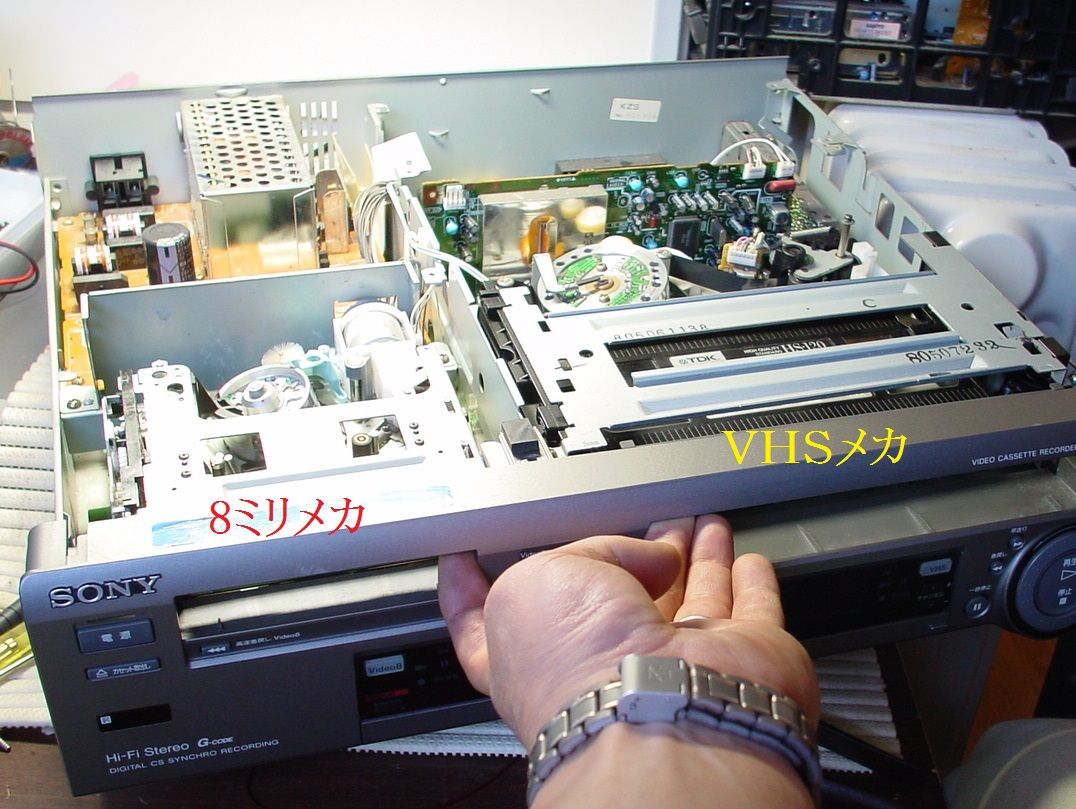 8ミリビデオ 修理 WV-H6 ④テープが入っていかない8ｶｾｺﾝVｶｾｺﾝ | . .8ミリビデオデッキ 修理工房hirokunkitakami -  楽天ブログ