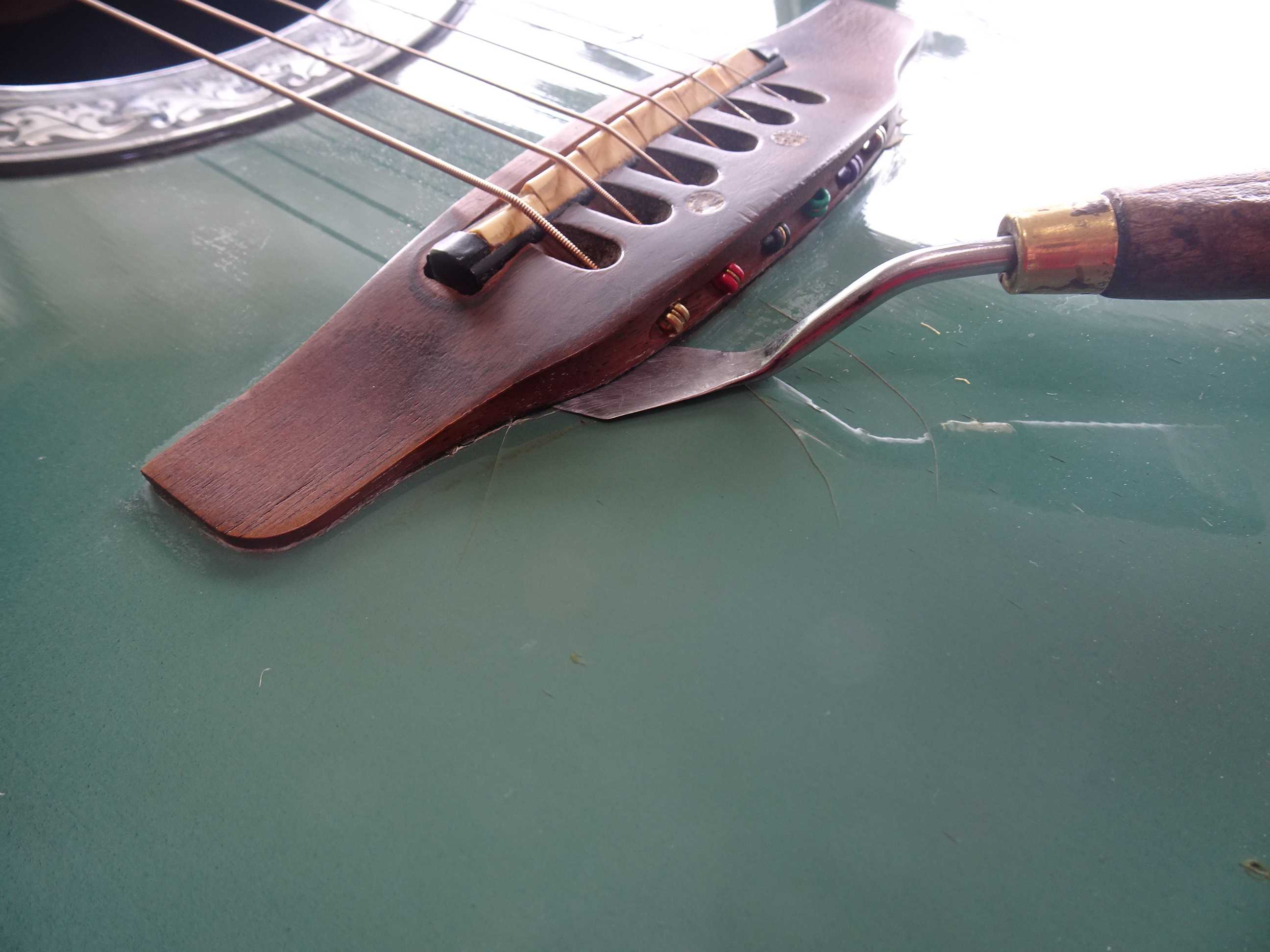 🌸Ovation Legend USA ブリッジ剥がれ | 青春のギターリペア K2