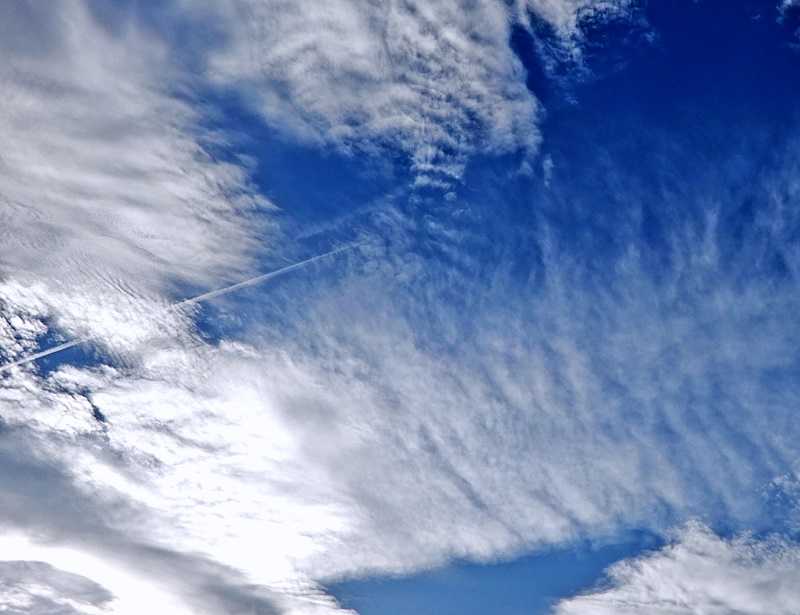 夏空飛行機雲3