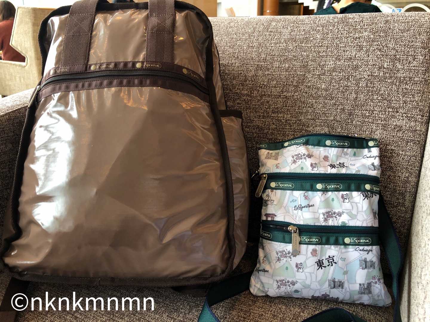 舗 LeSportsac ひとりっぷ コラボ リュック バックパック 茶