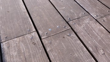 ウッドデッキ修復120321